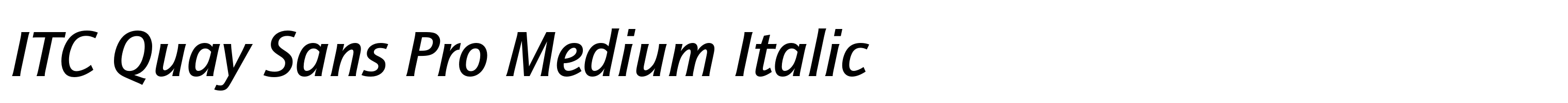 ITC Quay Sans Pro Medium Italic